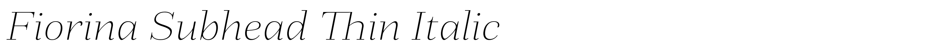 Fiorina Subhead Thin Italic